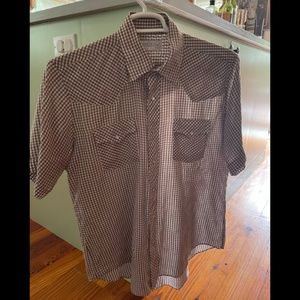 MEN'S CHECKERED SHORT SLEEVE SHIRT